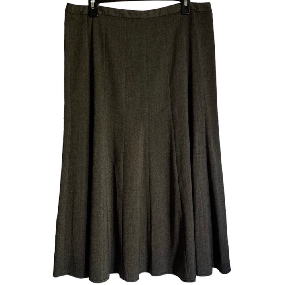 New Directions Fit & Flare Black and White Skirt